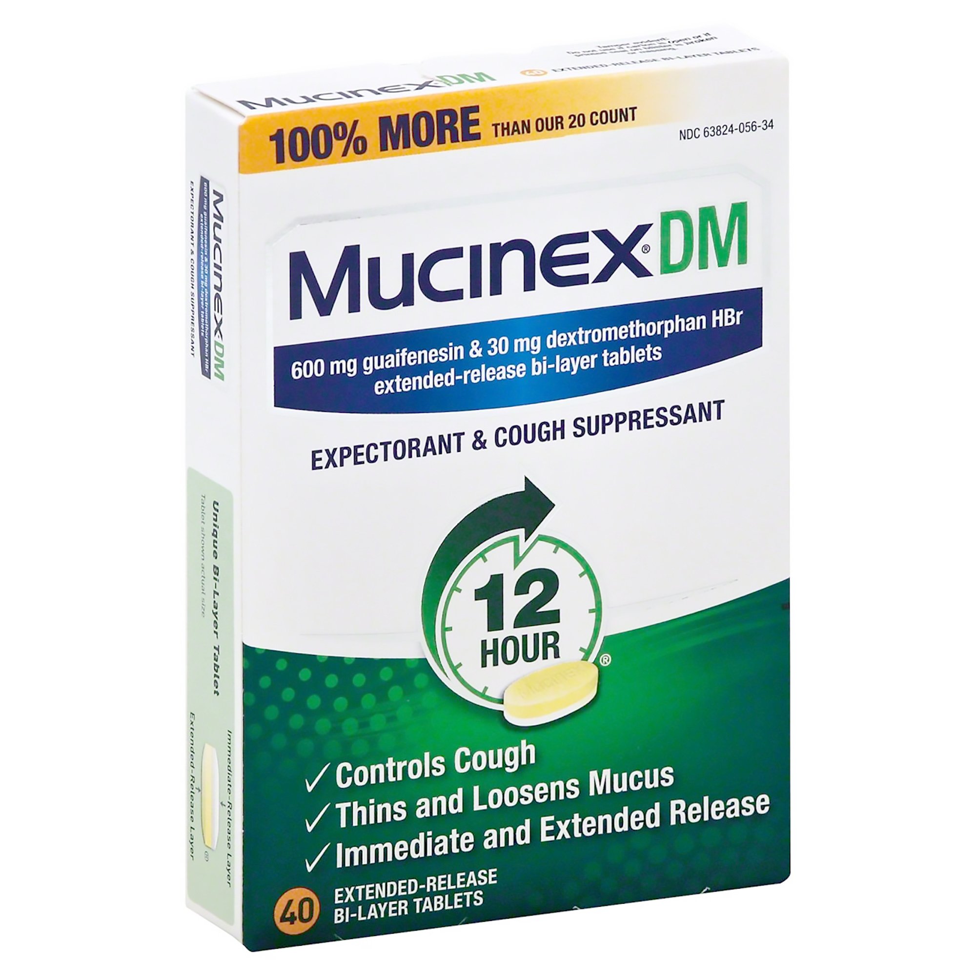 Mucinex DM Guaifenesin / Dextromethorphan Cold and Cough Relief MK 709119