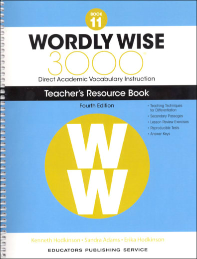 Wordly Wise 3000 Book 11 Teacher Resource Book, 4th Edition