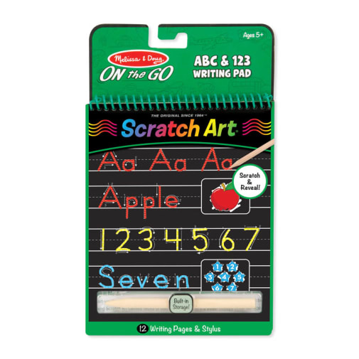 Melissa & Doug Scratch Art ABC & 123 Writing Pad (On the Go)