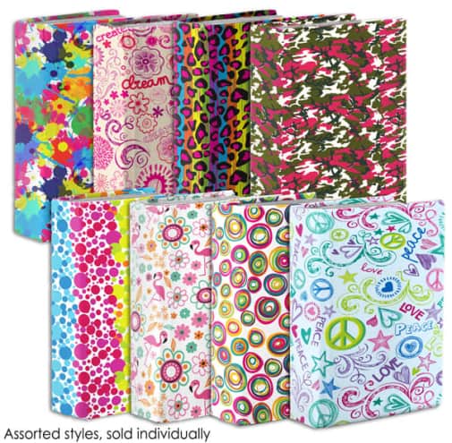 Stretchable Jumbo Book Cover 9" x 11" Assorted Print Design