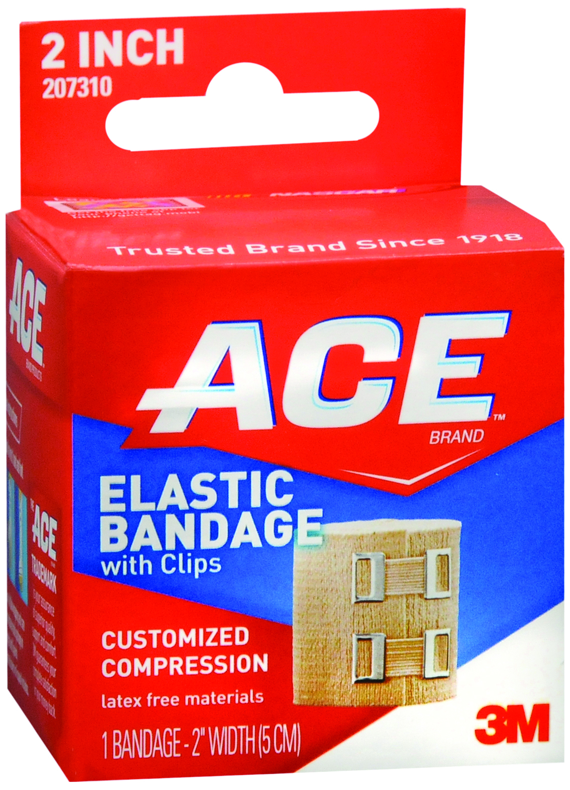 3M Ace Clip Detached Closure Elastic Bandage, 2 Inch Width MK 1084229
