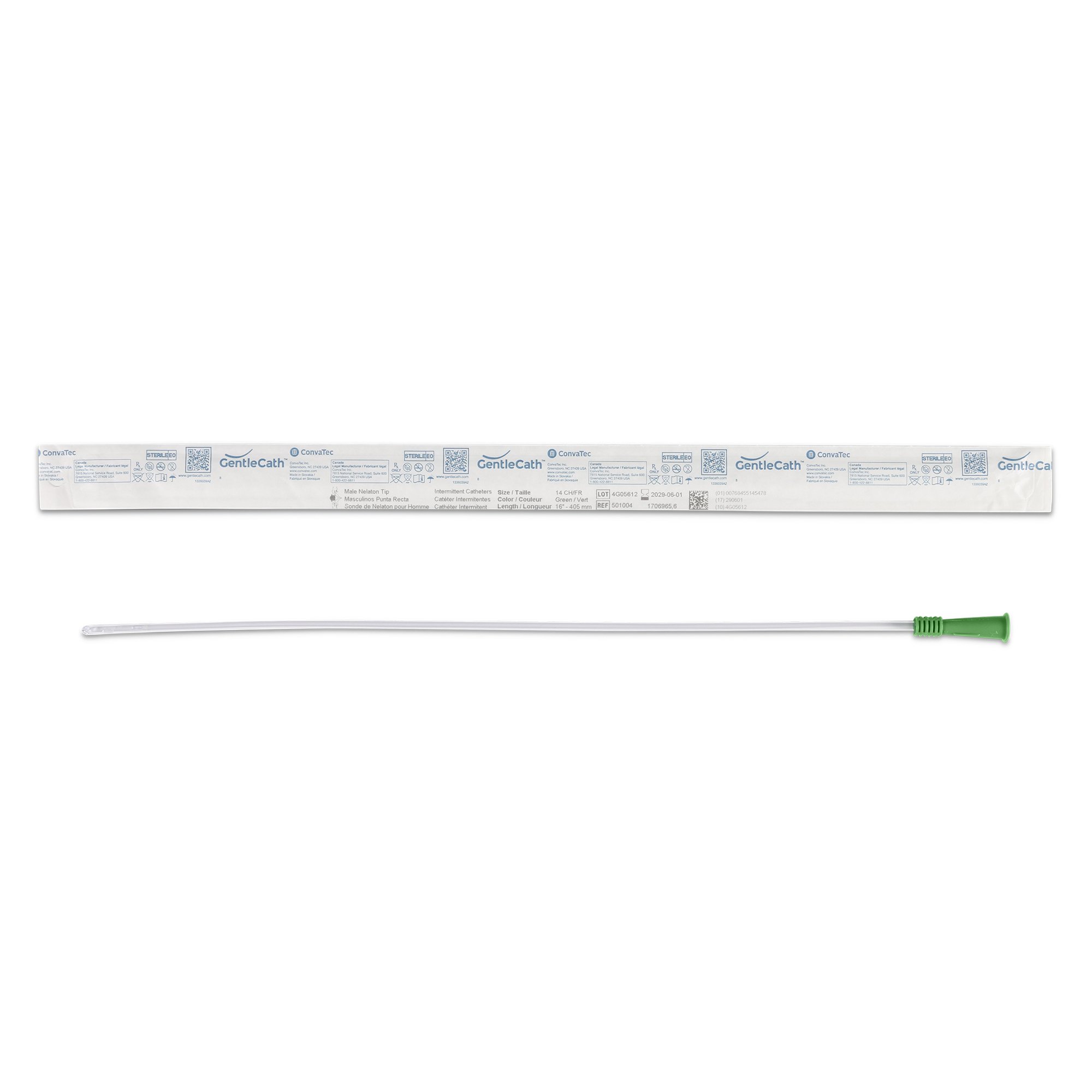 GentleCath Urethral Catheter, 14 Fr., Male, Straight MK 853822