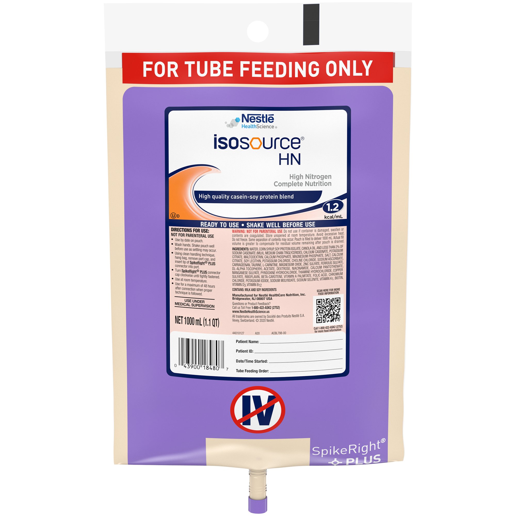 Isosource HN Tube Feeding Formula, 33.8 oz. Bag MK 693777