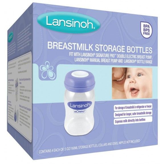 Breast Milk Storage Bottle Lansinoh 5 oz. Clear MK 1083483