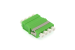 Fiber Adapter, LC/APC Quad Singlemode, Non-Flanged, Green