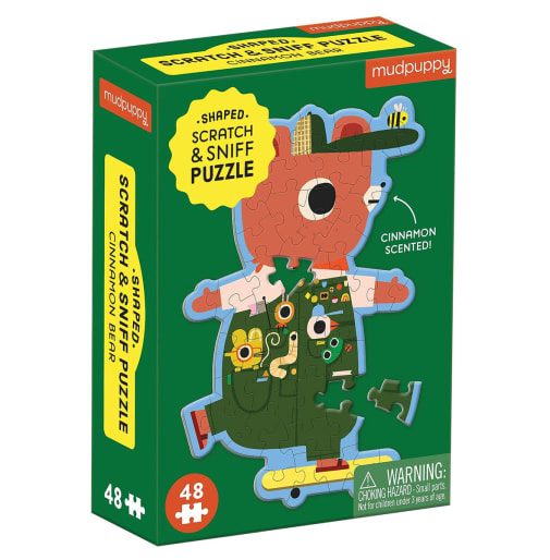 Cinnamon Bear 48 Piece Scratch and Sniff Snaped Mini Puzzle