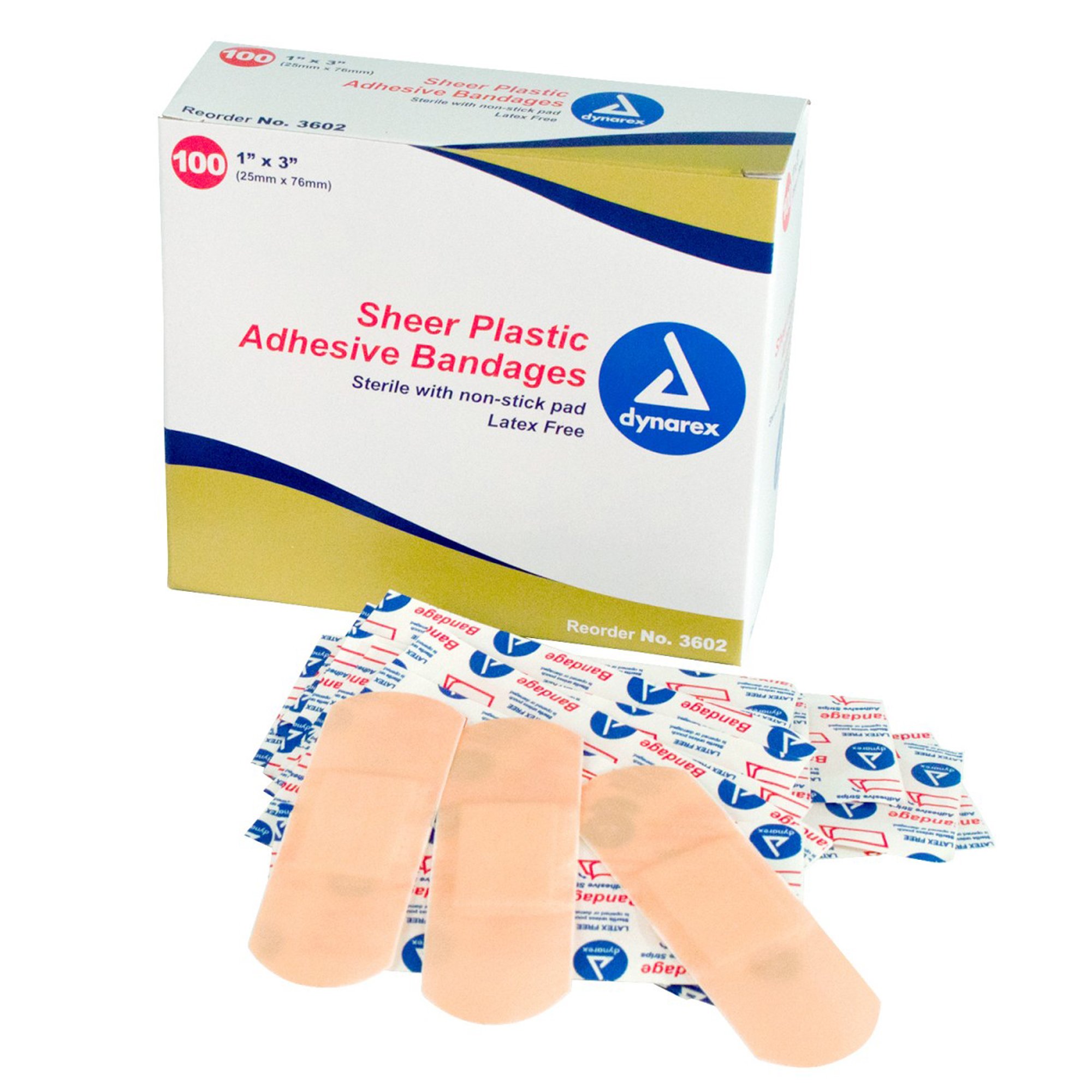dynarex Sheer Adhesive Strip, 1 x 3 inch MK DYN-3602
