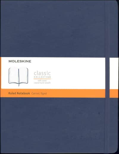 Classic Sapphire Blue Softcover X-Large Notebook - Ruled