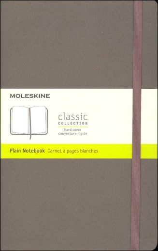 Classic Earth Brown Hardcover Large Notebook - Plain