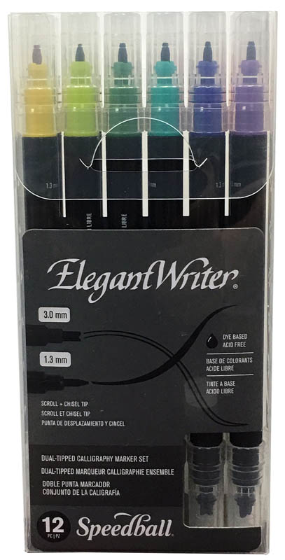 Elegant Writer Dual-Tipped Marker Set (12 colors)