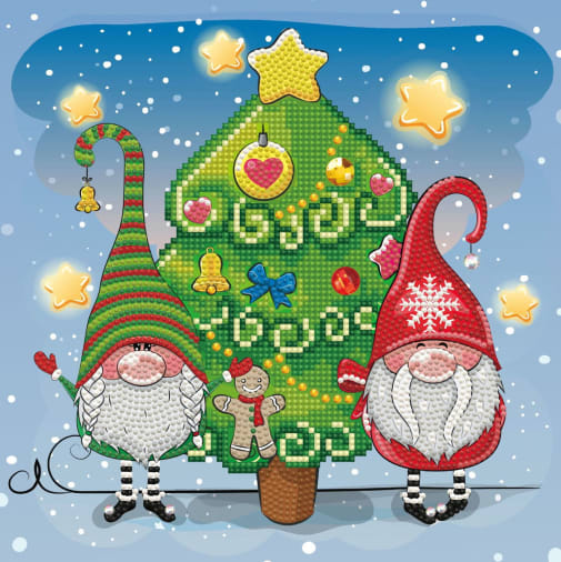 Diamond Dotz Christmas Elves Dotz Box Diamond Painting Kit
