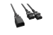AC Power Cord 2 Way Splitter, C14 to C13 x2, 16AWG, 6ft, Black