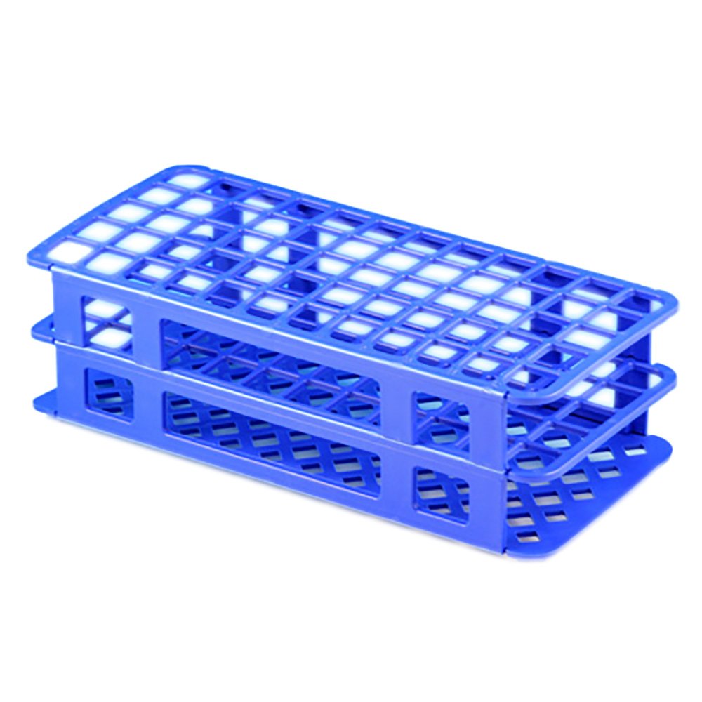 Globe Scientific 456500 Series Test Tube Rack, 16/17mm, 60-Place, Blue MK 542530