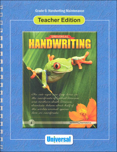 Handwriting Maintenance - Grade 6 Teacher Edition (Universal Handwriting Series)