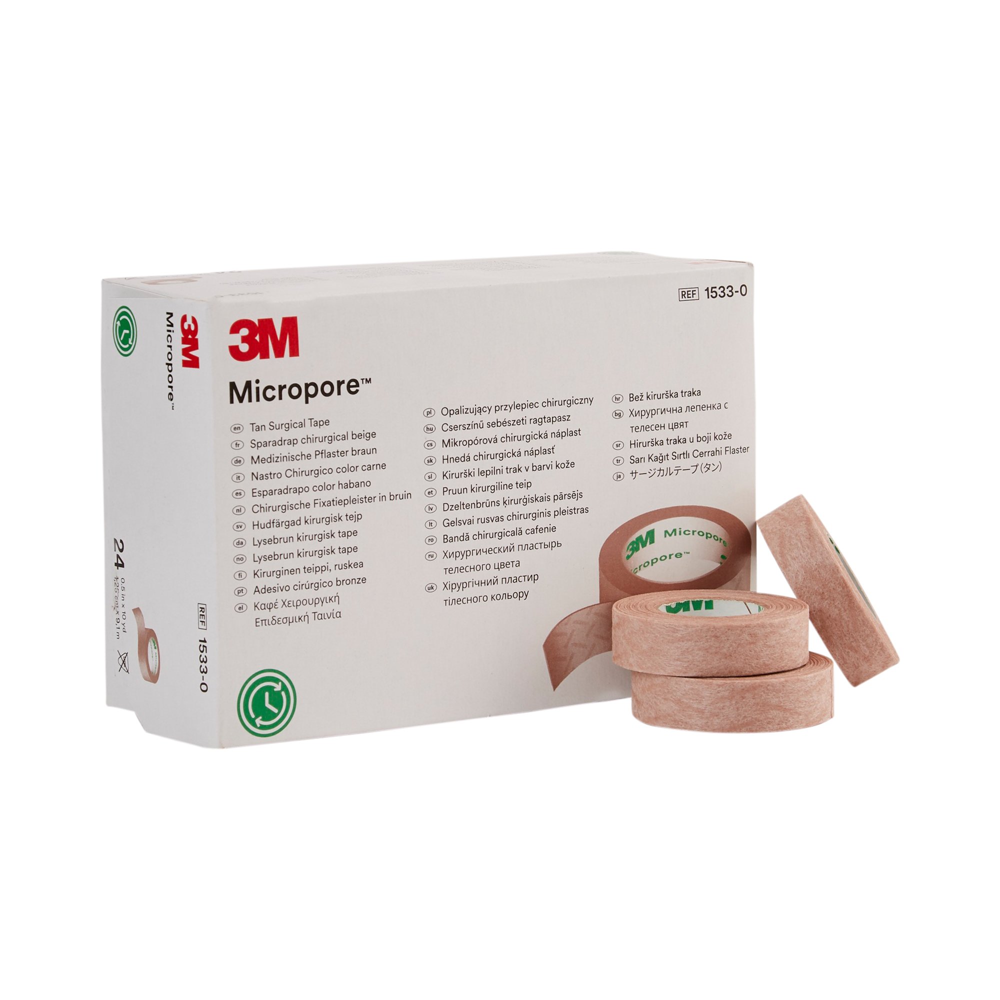 3M Micropore Paper Medical Tape, 1/2 Inch x 10 Yard, Tan MK 5838