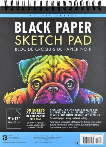 Studio Series Black Paper Sketch Pad (9x12)