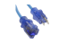 25Ft 14/3 SJTW Blue Power Extension Cord Lighted Clear Blue Plug