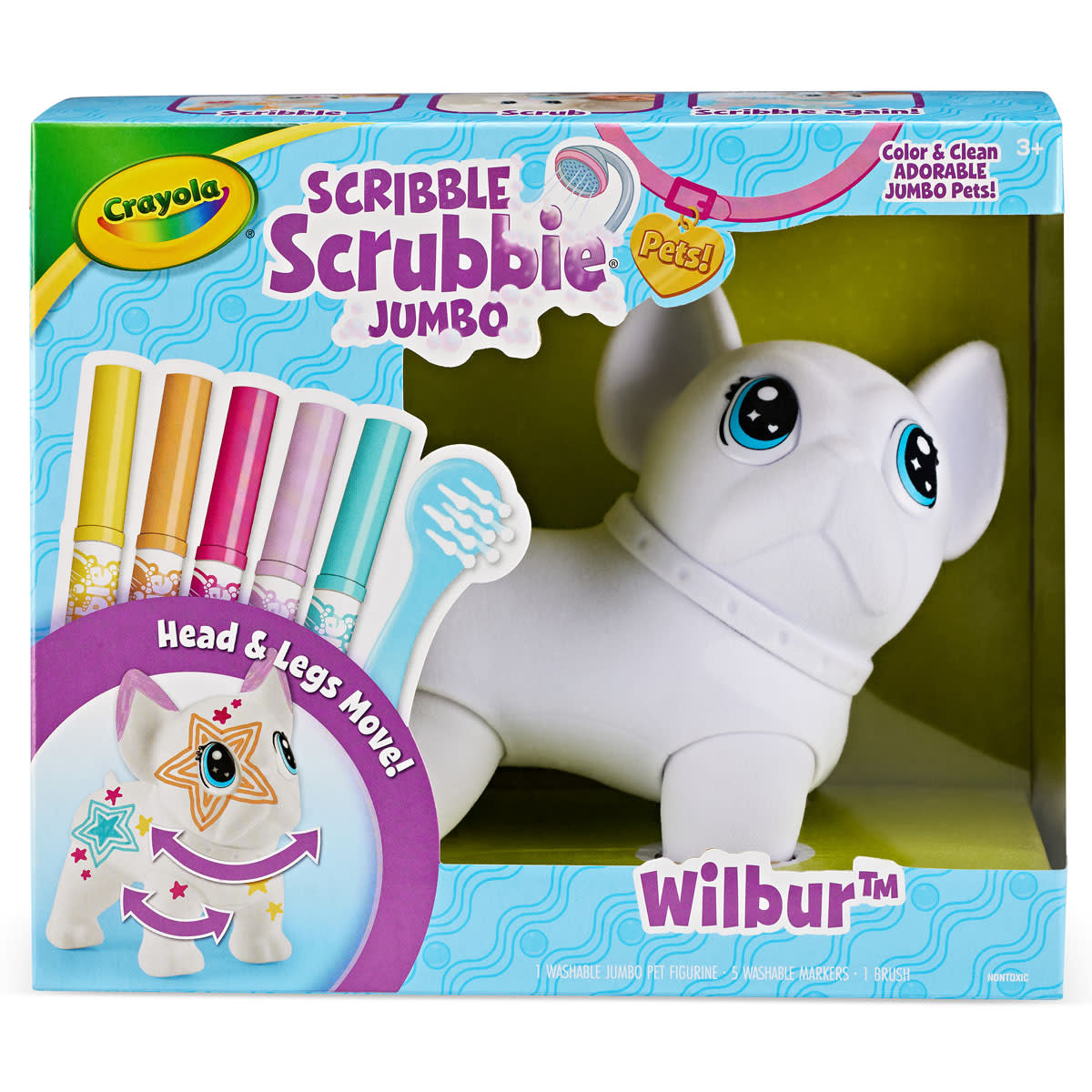 ARTISTIC & CO. SKIN SCRABLER ピンク Crayola Scribble Scrubbie Jumbo Pet, Big Wilbur