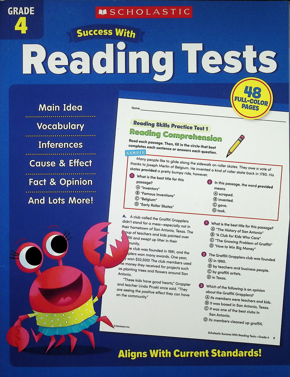 Reading Tests Grade 4 (Scholastic Success Wit