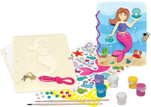 Mermaid Secret Diary Wood Painting Kit