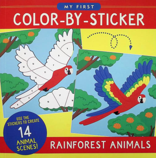 Color-By-Sticker Rainforest Animals