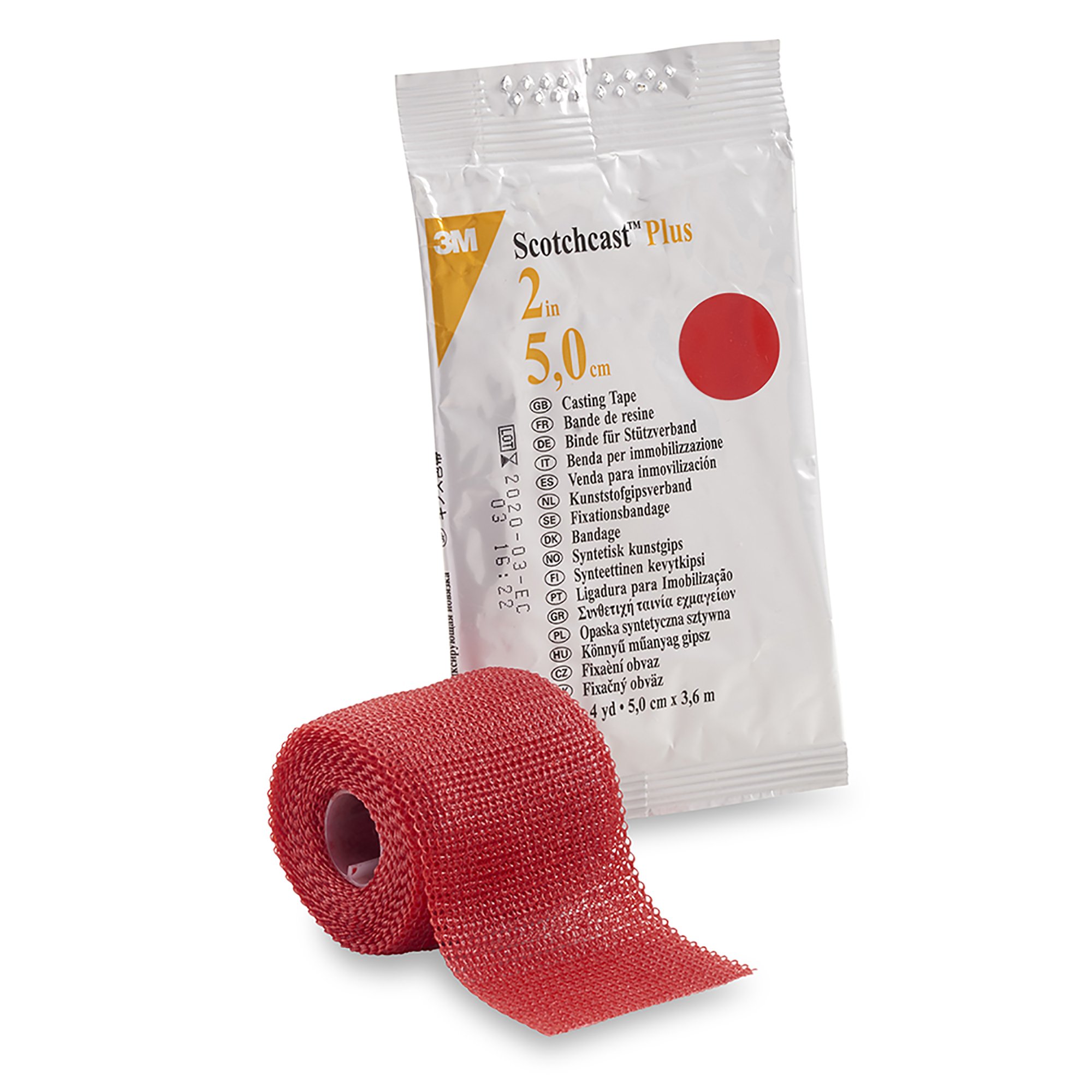3M Scotchcast Plus Red Cast Tape, 2 Inch x 4 Yard MK 199227