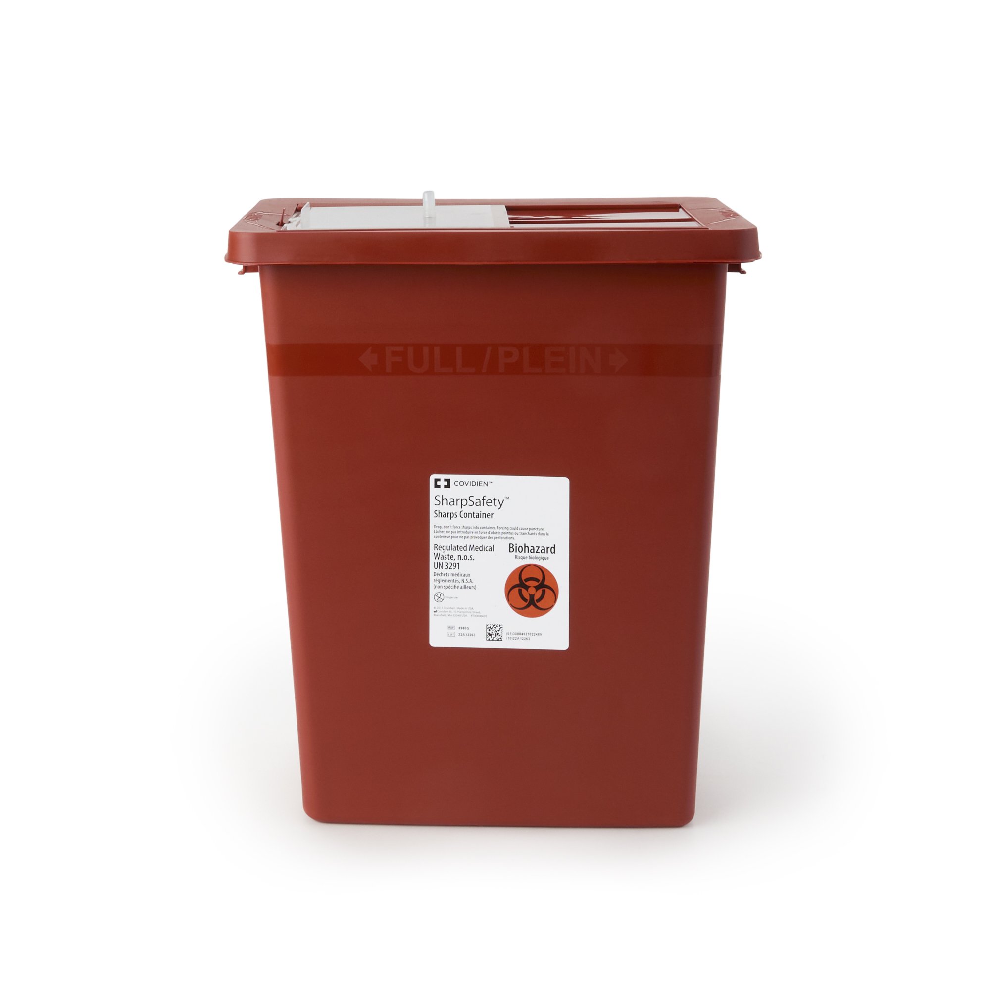SharpSafety Multi-purpose Sharps Container, 8 Gallon, 17.75 x 11 x 15.5 Inch MK 282321