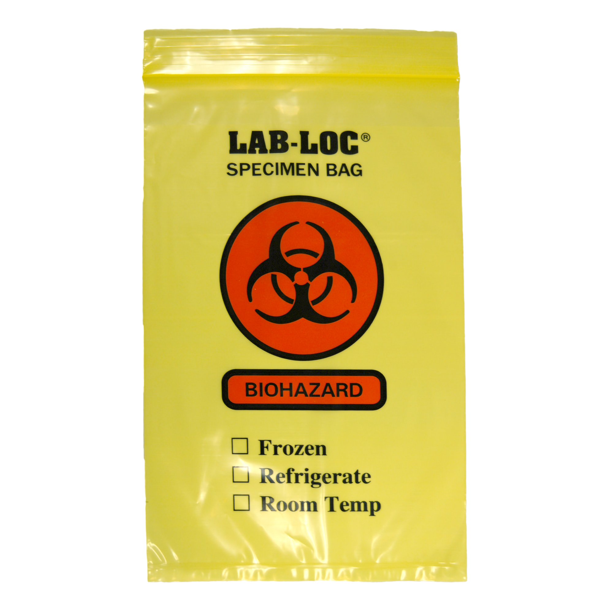 Lab-Loc Specimen Transport Bag, Document Pouch, Zip Close, Yellow Tinted, 6 x 9 MK 560272