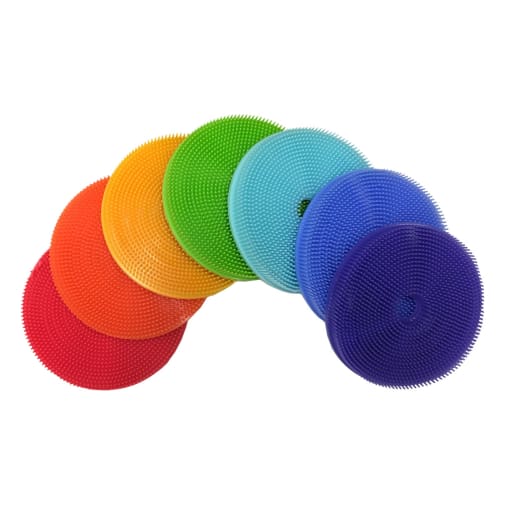 Rainbow Spots Silicone Bath Scrubs (7 pack)
