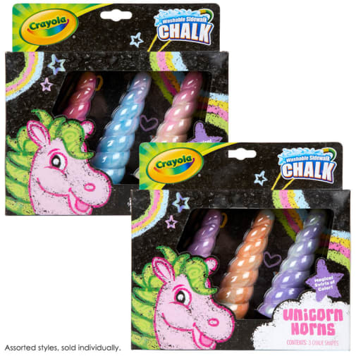 Crayola Chalk Unicorn Horns - 3 count