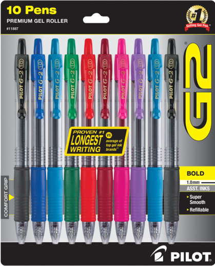 Gel Ink Pens - Set of 10