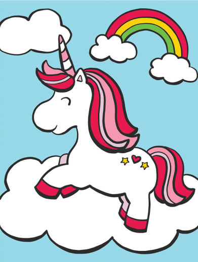 Painting By Numbers - Unicorn & Rainbow