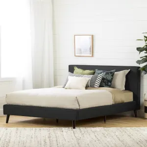 Modern Upholstered Platform Bed and Headboard