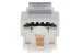 Cat6 Tool Less RJ45 Keystone Jack, White
