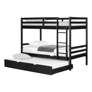 Solid Wood Bunk Bed with Trundle