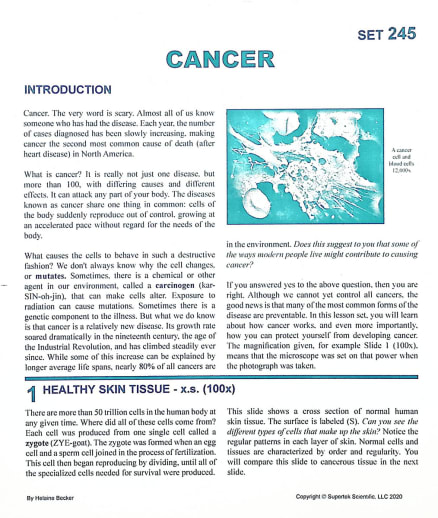 Cancer Microslide Lesson Set