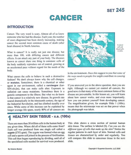 Cancer Microslide Lesson Set