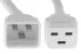 AC power cord, C20 to C19, 12 AWG, 10ft, White