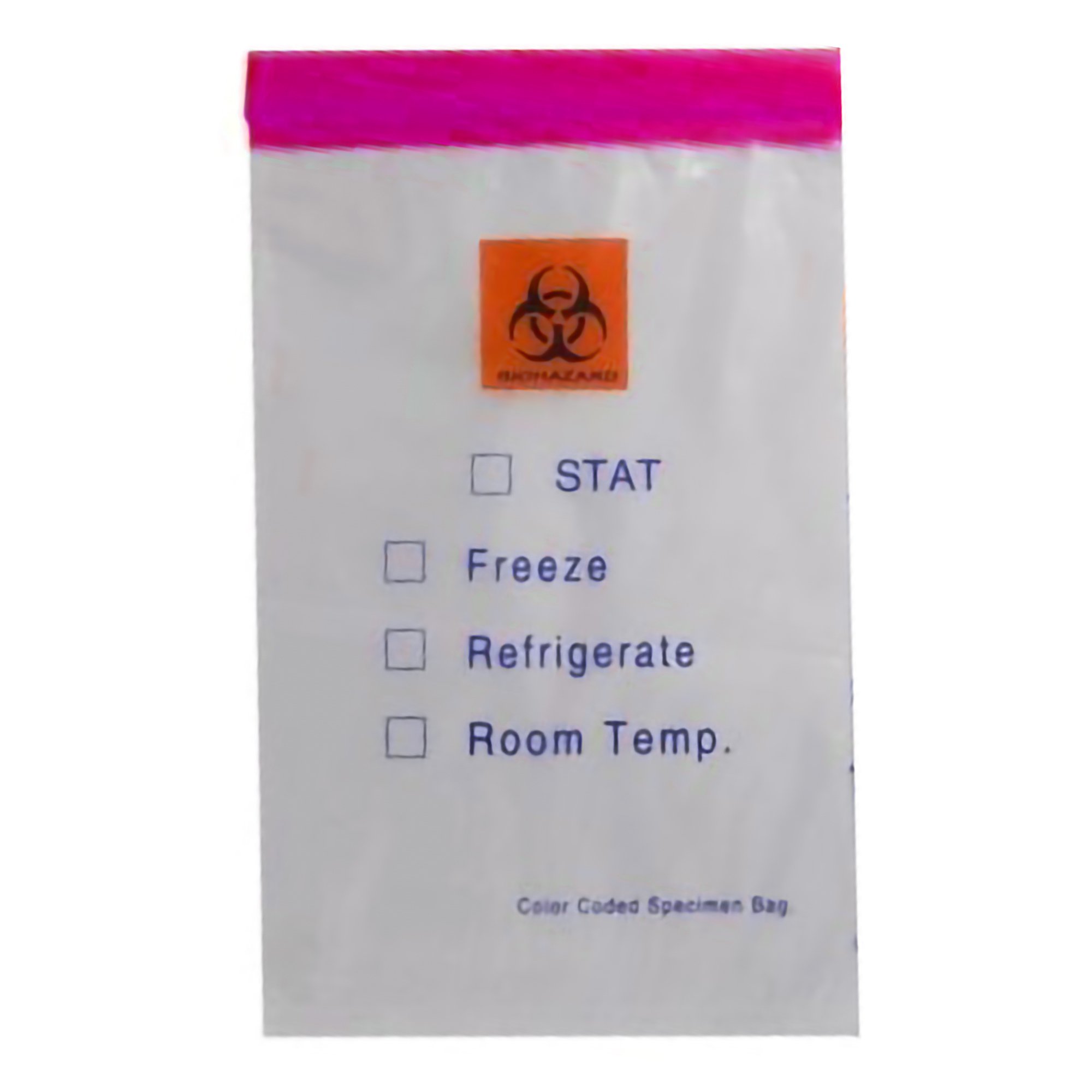Color Coded Specimen Transport Bag with Document Pouch, Zip Closure, 6 x 9 Inch MK 459852