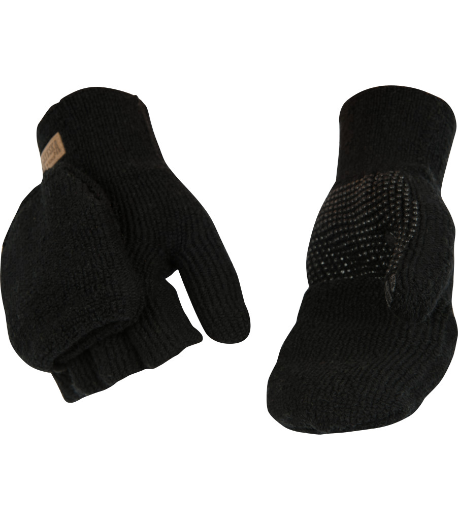 Alyeska&reg; Black Lined Knit Shell Half-Finger with Convertible Mitt Hood, Black, large image number 2