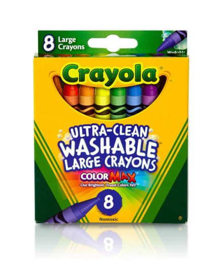 Crayola Ultra-Clean Washable Large Crayons Color Max - 8 Count