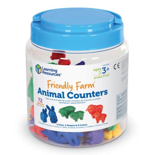 Learning Resources Friendly Farm Animal Counters Set of 72