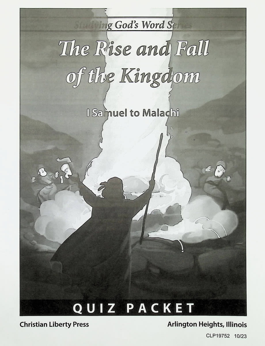 The Rise and Fall of the Kingdom: First Samuel to Malachi Quiz Packet