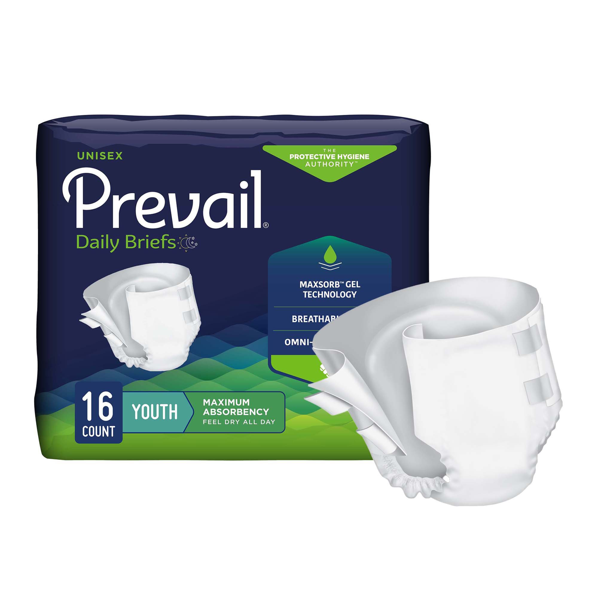 Prevail Maximum Incontinence Brief, Extra Small (Youth) MK 677289