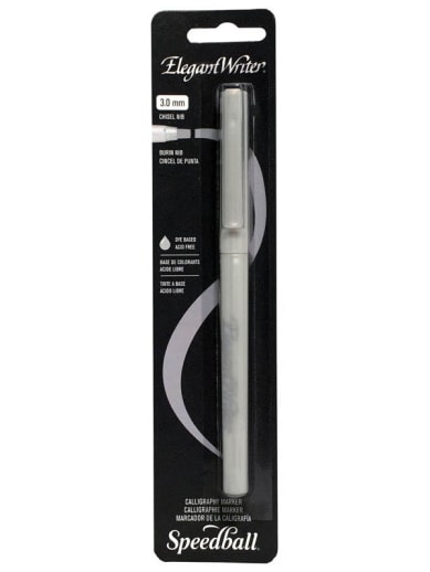 Elegant Writer Silver Marker - 3.0mm (Broad Point)