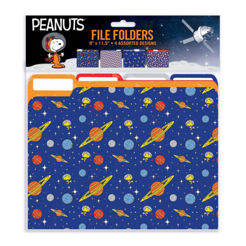 Peanuts NASA File Folders (4 assorted designs)