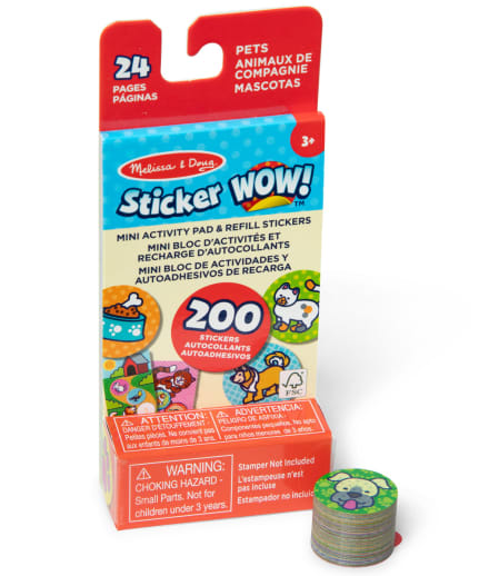 Melissa & Doug Sticker WOW! Mini Activity Pad with Refill Stickers - Pets