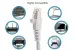 Cat6 Shielded Ethernet Patch Cable, Half-moon Boot, 5 ft, White