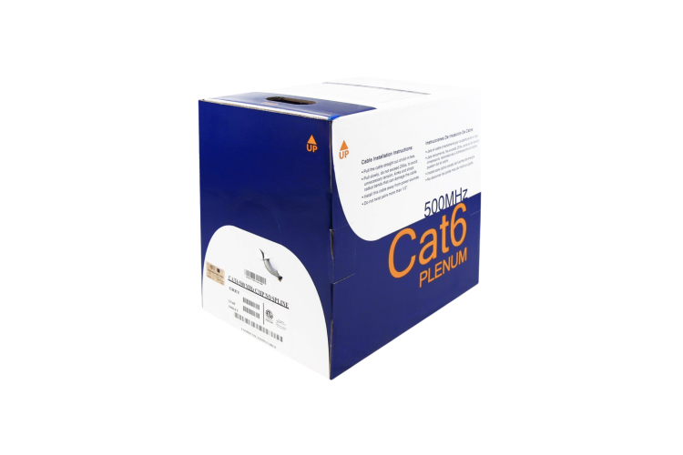 Cat6 | Solid CMP Plenum | No Spline | 1000 ft. | Gray