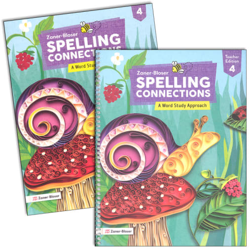 Zaner-Bloser Spelling Connections Grade 4 Home School Bundle (2022)